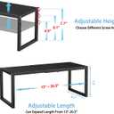 2 Pack Expandable Kitchen Cabinet Shelves Organizer,Heavy Duty Metal Shelving Units and Storage,Stackable Adjustable Kitchen Storage Organization Shelves Rack for Counter Cupboard Pantry,Length:20.5"