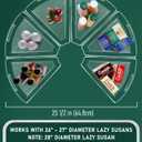 JEISSLIA Lazy Susan Cabinet Organizer Bins for 26"/ 28"/ 32" Diameter Corner Organizer, Plastic Cabinet Storage Bin, 1/8 Wedge - Food Safe, BPA Free, with Non-Slip Pads (for 26" Diameter, 6 Pack)