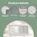 Vinyl Basement Window,Bathroom Sliding Window White 32" x 16"NFRC-Certified