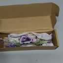 Faylay Rose Floral Crown Wedding Bridal Headpiece Flower Headband for Women (HH68-4-Purple)