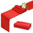 BDDC Blue Table Runner 12x108 Inch - 4 Pack Satin Table Runners, Smooth Table Runner for Party Wedding Banquets Birthday