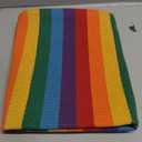 Moucuny Rainbow Pride Day Striped Rug, 2' x 3' Welcome Rug Outdoor Front Porch Door Mat Layering Rustic Washable Doormat for Entryway Farmhouse Decor