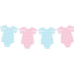 Pre-Strung Blue & Pink Gingham Bodysuit Baby Shower Banner - 8 Double-Sided Onesie Cards- Cute Baby Onesie Decorations for Gender Reveal Party, Baby Shower Decor, Baby Reveal Banner  Gender Reveal Ideas & Decor Pre-Strung Blue & Pink Gingham Bodysuit Baby Shower Banner - 8 Double-Sided Onesie Cards- Cute Baby Onesie Decorations for Gender Reveal Party, Baby Shower Decor, Baby Reveal Banner  Gender Reveal Ideas & Decor