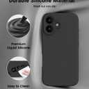 OTOFLY Compatible with iPhone 16 Case, Compatible with MagSafe, Shockproof Magnetic Silicone Case for iPhone 16,[Military Grade Protection] [2 Pack Screen Protectors], Black
