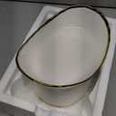 Honeydak 2 Tier Ceramic Fruit Bowl for Kitchen Counter Tiered Fruit Stands for Kitchen Counter Ceramic Serving Display Bowls with Metal Stand for Dessert Snack Vegetable Storage, Party, Cute & Small