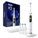 Oral-B iO Series 9 Electric Toothbrush with 3 Replacement Brush Heads, White Alabaster