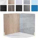 5PCS Double Sided 10 Patterns Photography Backdrop Boards, 16x16 Inch Waterproof Background Surface with 4 Brackets, Cement Marble Wood Brick Texture Backdrop for Food Jewelry Shooting