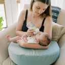 Dr. Brown's Nursing Pillow with Washable Cover, Breastfeeding Lap Support Pillow, Premium Memory Foam, Firm and Responsive, Light-Gray