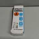 INTERNET'S BEST Premium Utility Knife Set | Retractable Box Cutter with Rubber Handle | Heavy-Duty Cutting for Cardboard, Carpet, Plastic | Retractable Blade | Includes 2 Razor Knives & Extra Blades