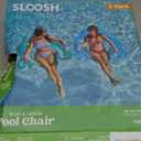 SLOOSH Inflatable Pool Floats Adult,2 Pack Pool Chairs with Cup Holders,Blow up Floats Chair,Hammock Noodle Mat for Relaxing Summer Water Fun Swimming Party Beach