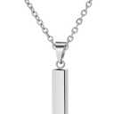 NationInFashion 4 x Stainless Steel Bar Necklace | Bar Necklace Stamping Blank