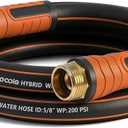 Short Garden Hose 10 ft x 5/8", Heavy Duty Small Flexible Water Hose, Kink Resistant Lightweight Hybrid Hose, Leakproof Yard Hose with Male to Female Fittings