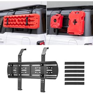 JOYTUTUS Rear Window Storage Molle Panel Kit for Bronco 4-Door 2021-2026 | No-Drill Cargo Rack for Recovery Traction Boards Gas Can Shovel Mount | Heavy-Duty Scratch-Resistant Design