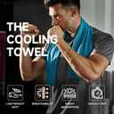 2 x BILITOK Superfiber Ice Towel Neck, Soft Breathable Cold Towel Cooling, Yoga, Sports, Golf, Gym, Camping, Running, Fitness, Exercise and More Activities, 4 Packs (Blue/Green/Rose red/Gray)