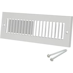 PATIKIL 2" x 10" Duct Opening Vent Cover, Toe Kick Vent Cover HVAC Toe Space Register Grille Return Air Grilles for Home Ceiling Wall Floor, Gray-Outer Size: 3.4" x 11.4"