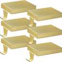 4 Pack Christmas Stocking Holder Bases - Mantel Stocking Hangers Hanging Hooks for Fireplace Stand Holder Weighted Hangers for Xmas Holiday Decoration (Gold, 4)