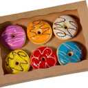 Brown Pastry Bakery Box 14x10x3inch,Large Donuts,Muffins,Cookies Boxes with PVC Window - Auto-Pop up Paper Box Nature Cardboard Take Out Container,Pack of 8