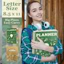 Large 2026 Planner with 7 months 2025, 8.5 x 11 Monthly, Weekly, Daily Planner with Colorful Tabs, 19 Months Calendar Agenda College School Supplies for Student Teacher Organizer(Green)