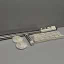 BAOYOUNI Corner Laundry Pole Coat Tree Hanger Telescopic Clothing Drying Rack Floor to Ceiling Tension Shelf Rod Metal Storage Organizer Stand with 4 Arms & 1 Hook - Ivory