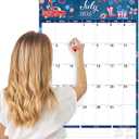 Wall Calendar 2026-2027 - 2026-2027 Large Wall Calendar, Jul. 2026 - Dec. 2027, 15.4'' x 23'', Big Calendars 2026-2027, 18-Month Paper Hanging Planner Wall with Julian Date for Office Home Planning & Organizing - 12 Different Themes