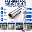 St. Louis Crafts Aluminum Metal Foil Roll, 36 Gauge, 12" x 10', Durable Foil for DIY and Crafting Projects