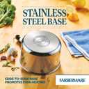 Farberware Classic Stainless Steel 2-Quart Mirror Satin Covered Saucepan, Silver
