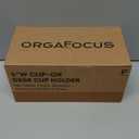 Clip On Desk Cup Holder Clamp  No Spill Cup Holder for Table, Bed, Chair  Large Adjustable Metal Drink Holder for Yeti, Hydro Flask, Starbucks  Mountable Cup Clip Attachment - Black (Black - 4" W Dual Cup)