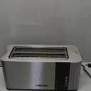 Mueller UltraToast Full Stainless Steel Toaster 4 Slice, Long Extra-Wide Slots for Bagels and Waffles, 6 Browning Levels, LED Display, Cancel/Defrost/Reheat Functions & Removable Tray, Kitchen Gadgets
