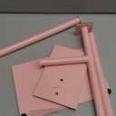 CISILY Pink Toilet Paper Holder Stand with Phone Shelf, Bathroom Toliet Decor Decoration. Tissue Paper Roll Holder Free Standing Storage Decor Accesories (Long)