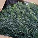 FOTEEWL Artificial Ferns Hanging Basket for Outdoor - 2 Sets Sun-Resistant Lifelike Plants Fake Fern Faux Greenery Bush for Porch, Home Garden, Farmhouse, Eaves, Yard Decor