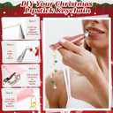 Liliaafar 325pcs Christmas Lip Gloss Keychain Making Kit for Women 60 Lip Gloss Charms 50 Bells 24 Keychain Clips 150 Jump Rings 32.8 Feet Gold Chains for Jewelry Necklace Bracelet Making DIY Crafts