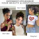 Curly Drawstring Ponytail Extension for Black Women Short Kinky Curly Ponytail Drawstring Synthetic Black Pony Tails Hair Extensions Curly Messy Buns Hair Pieces for Women 1B#