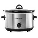 Crock-Pot 5 Quart Oval Manual Slow Cooker, Stainless Steel, Versatile Cookware for Large Families or Entertaining
