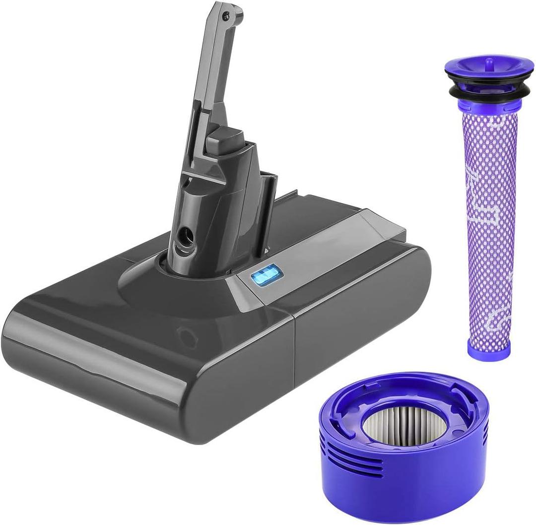 energup Replacement for Dyson V8 SV10 Battery Compatible with V8 Animal/Absolute/Motorhead/Fluffy Handheld Cordless Vacuum Cleaner Li-ion Dyson Replacement Battery 215681
