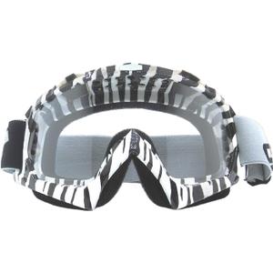 CRG Sports Motorcycle Goggle ATV Dirt Bike Off Road Racing Motocross Goggles for Men, Women, Adults (Transparent Lens White/Black Frame)