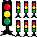 6 Pcs Traffic Light Racing Car Party Centerpieces 3D Cardboard Traffic Light Fast One Birthday Decorations for Racing Theme Birthday Party Photo Props Supplies(Rectangle,13.8 Inch)