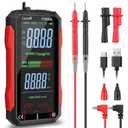USB Rechargeable Digital Multimeter 6000 Counts Large Color Screen & Backlight FS899L Smart Auto Ranging Multimeter True RMS Digital Voltmeter Multi Meter Digital Tester for Automotive Home