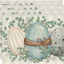 Artoid Mode Eucalyptus Eggs Easter Placemats Set of 4, 12x18 Inch Spring Seasonal Table Mats for Party Kitchen Dining Decoration