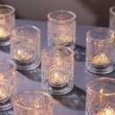 36pcs Votive Candle Holders, Clear Tea Light Candle Holder Glass for Wedding Table Centerpiece, Candle Holders for Table, Votive Candles Bulk for Party Dinner Home Decor