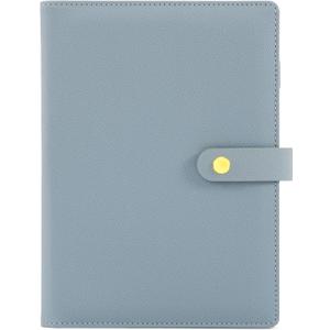 Aesthetic A5 Binder with 6 Golden Rings - Refillable & Sturdy Planner w Pockets Keeps You Perfectly Organized - Mini Notebook with Magnetic Closure Works Great as Photocard Binder for All Your Cards (Blue)