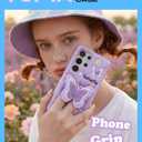 Cute 3D Butterfly Pop-Up Stand and Grip Phone Case for Samsung Galaxy S24 Ultra, Kawaii Cartoon Soft Silicone Phone Cover, Adorable Girly Design for Girls, Kids, Teens, and Women
