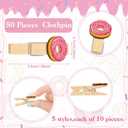 Patelai 321 Pcs Baby Sprinkle Decorations for Girl Sprinkled Baby Shower Donut Games Bingo Price Don't Say The Word Who Mom Clothespin for Pink Blue Sprinkle Donut Gender Reveal Party Decor Supplies