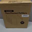 SUNEE Folders with Pockets 3 Hole Punched(50 Pack, Purple), 2 Pocket Folders Fit Letter Size Paper, Paper File Folder for School Office Home Business