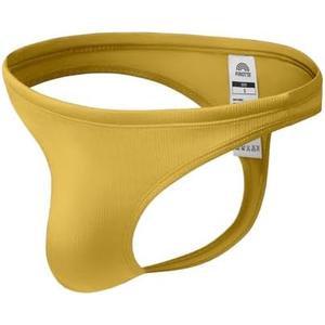 Mens Thong Underwear Sexy G String Stretchy All Day Comfort Male Lingerie Solid Bikini T Back Pants, Medium