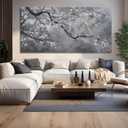 Artexist Canvas Wall Art/Grey Wall Decor 29"x58"/ Plum Blossom Oil Paintings/Large Artwork Wall for Living Room Bedroom Office Kitchen Home Decoration