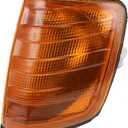 No.1248260943 Corner Signal Light Cover for Mercedes-Benz W124 1984-1996 Waterproof Yellow Left Corner Light Lamp Lens Plastic 1 Pc