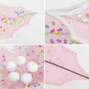 KI Store 6pcs Pink Christmas Tree Poinsettia Flowers 12-Inch Candyland Christmas Tree Decorations Floral Display