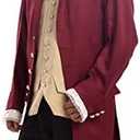 BLESSUME Rococo Men Colonial Costume Patriotic Adult Costume Set Size M