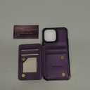 Vinich for iPhone 16 Pro Max Wallet Case with Card Holder, RFID Blocking Credit Slots Kickstand Shockproof Phone Cover Fit for iPhone 16 Pro Max 6.9" Purple