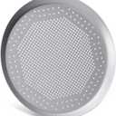 Beasea Pizza Pan for Oven, 12 Inch Perforated Pizza Pan with Holes, Heavy Duty Aluminum Alloy Round Pizza Tray Pizza Crisper Pan Pizza Baking Tray Bakeware for Home Restaurant Kitchen (Silver)